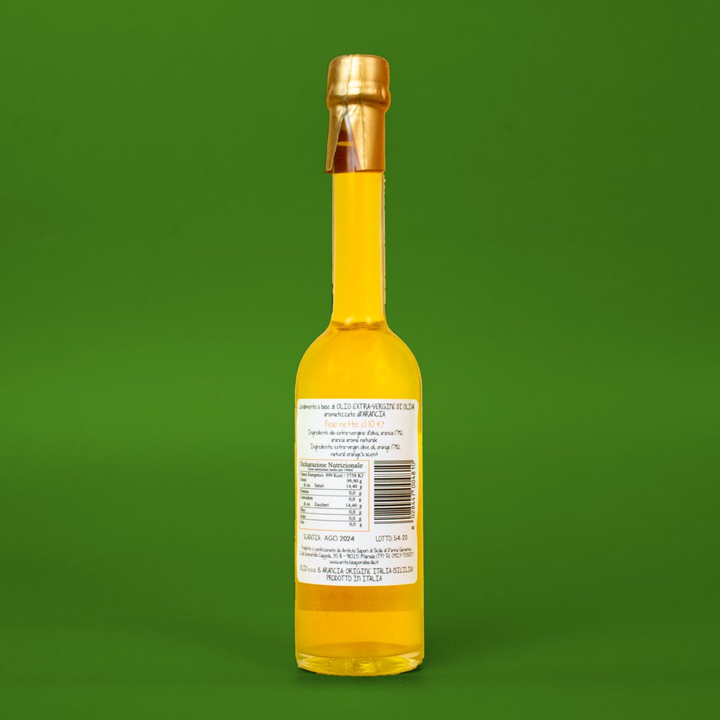 Condimento a base di Olio Extra Vergine di Oliva Aromatizzato all'Arancia 10 cl