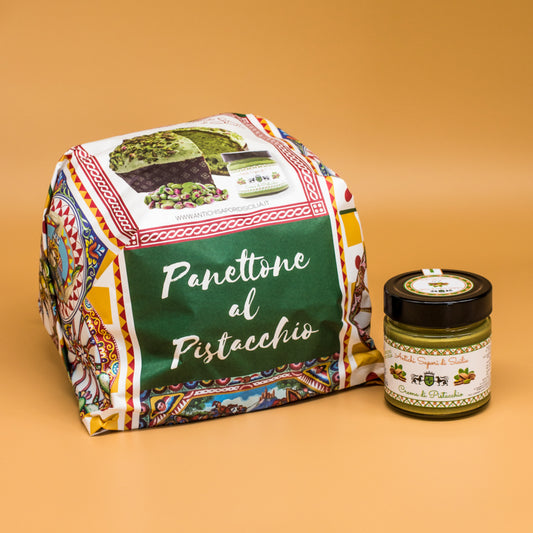Panettone al Pistacchio con Crema di Pistacchio