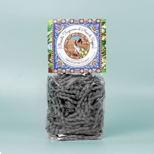 Pasta Siciliana (Busiata Trapanese) al Nero di Seppia